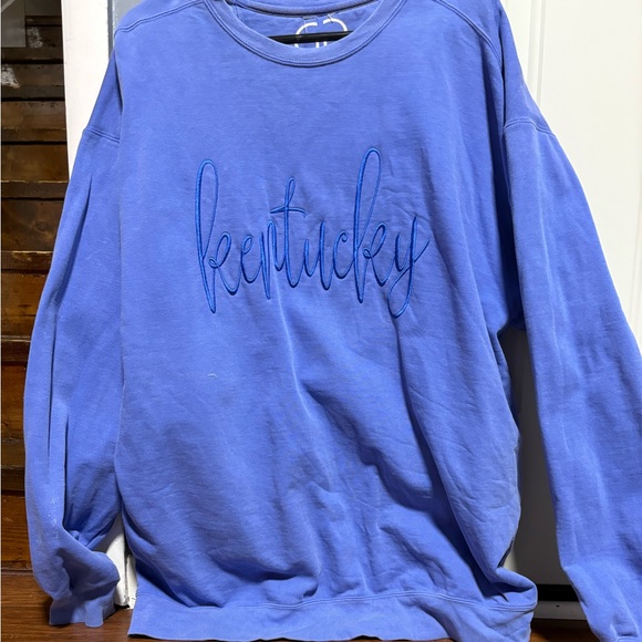 Comfort Colors Tops - Comfort Colors Blue Kentucky Sweatshirt